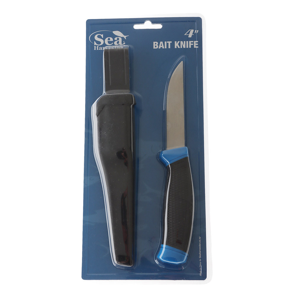 Buy Sea Harvester Bait Knife with Rubber Handle and Sheath 4in online