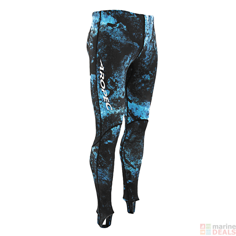 Buy Aropec Lycra Spearfishing Dive Pants Camo Blue online at Marine