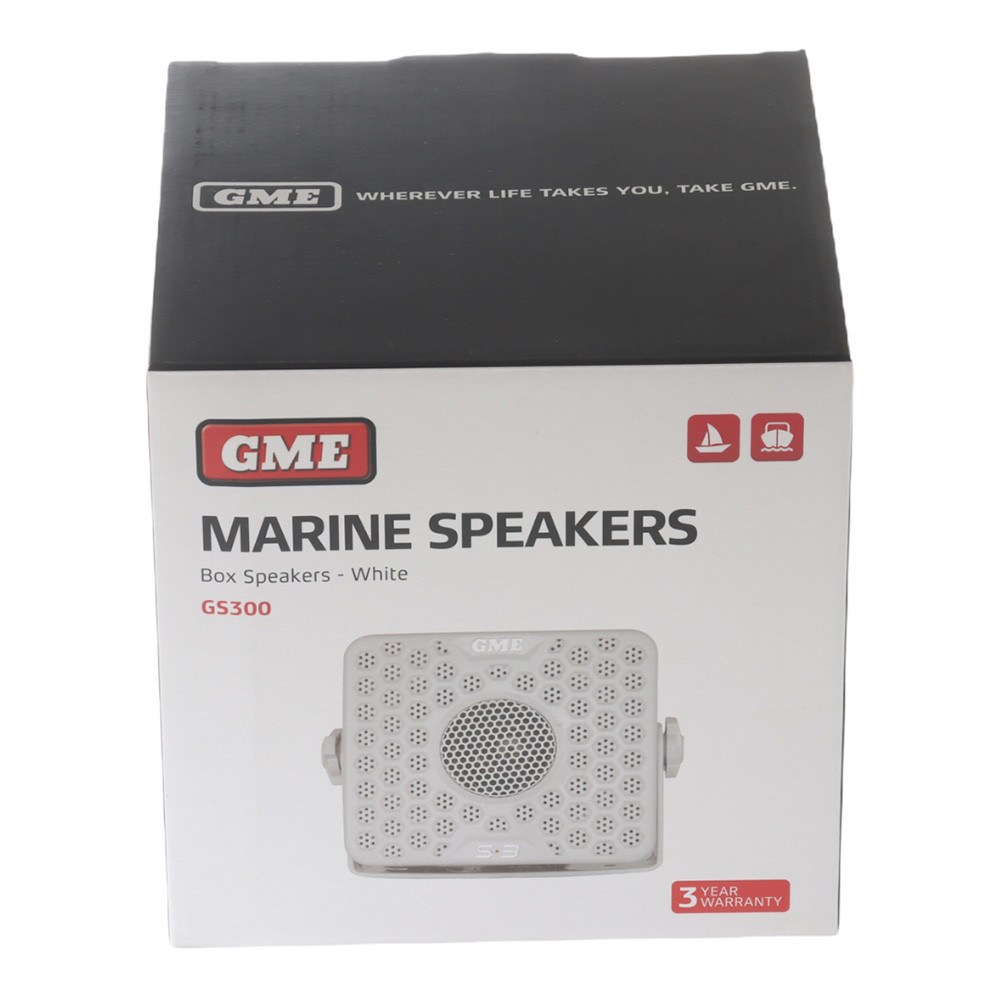 Buy GME GS300 S3 Marine Box Speakers 60W White online at MarineDeals