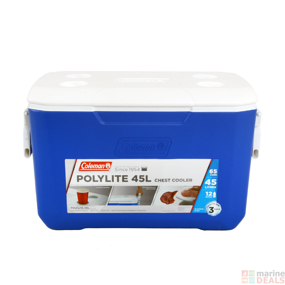 Buy Coleman Classic Chilly Bin 45L Blue online at MarineDeals.co.nz