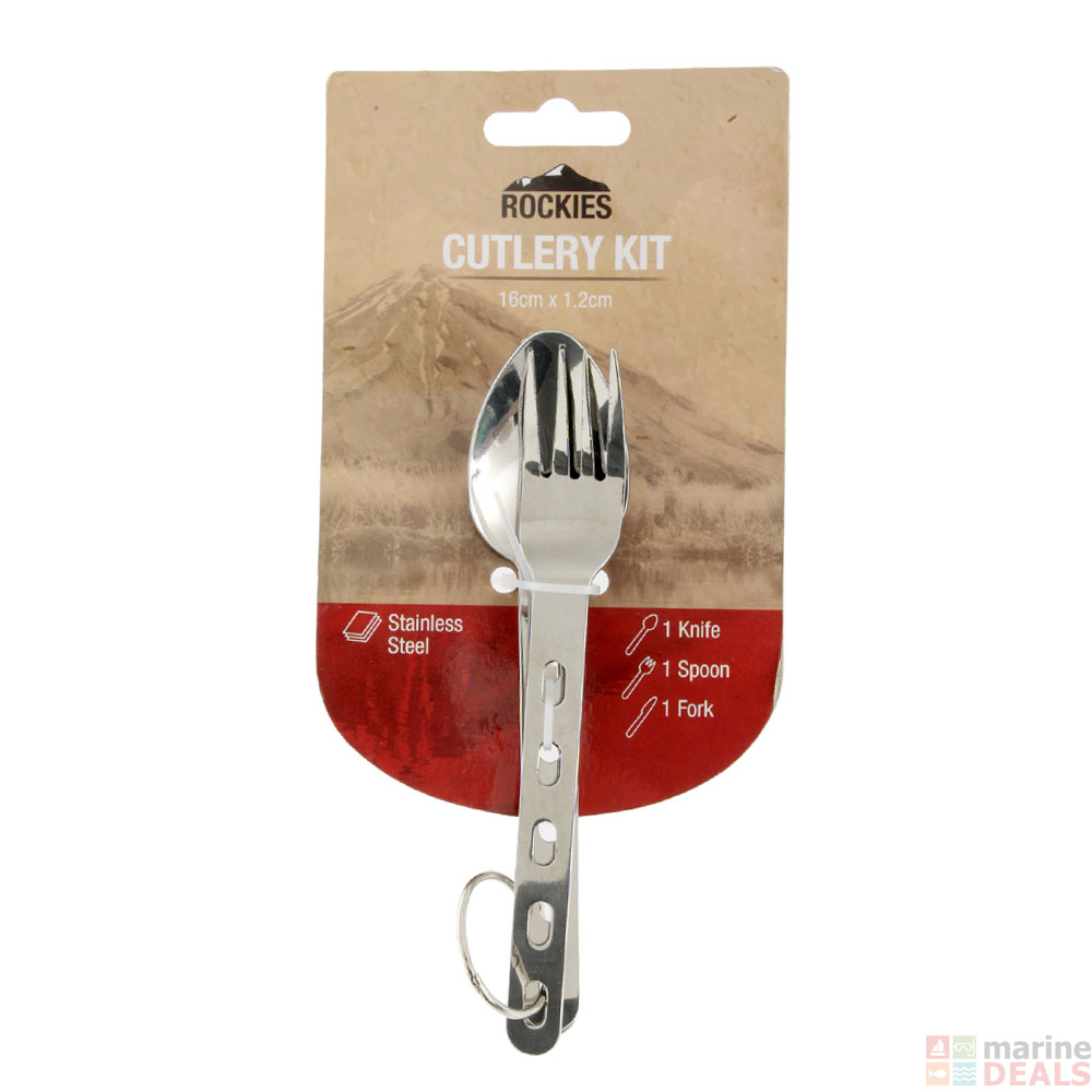 Buy Stainless Steel Camping Cutlery Kit online at MarineDeals.co.nz