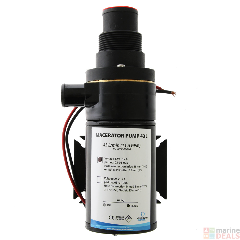 Buy Albin Pump Marine Waste Water Macerator Pump 43L 12V online at