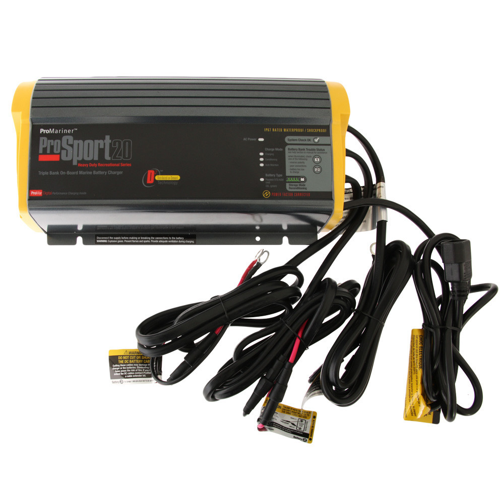 Buy Mastervolt AGM Battery and ProMariner ProSport Charger with Cables