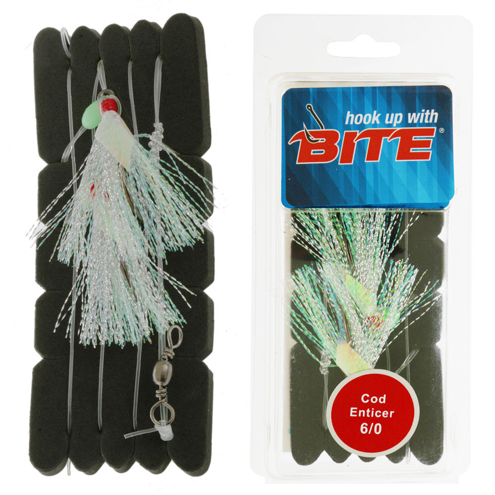 Buy Bite Cod Enticer Flasher Rig 2-Hook 6/0 online at Marine-Deals.co.nz