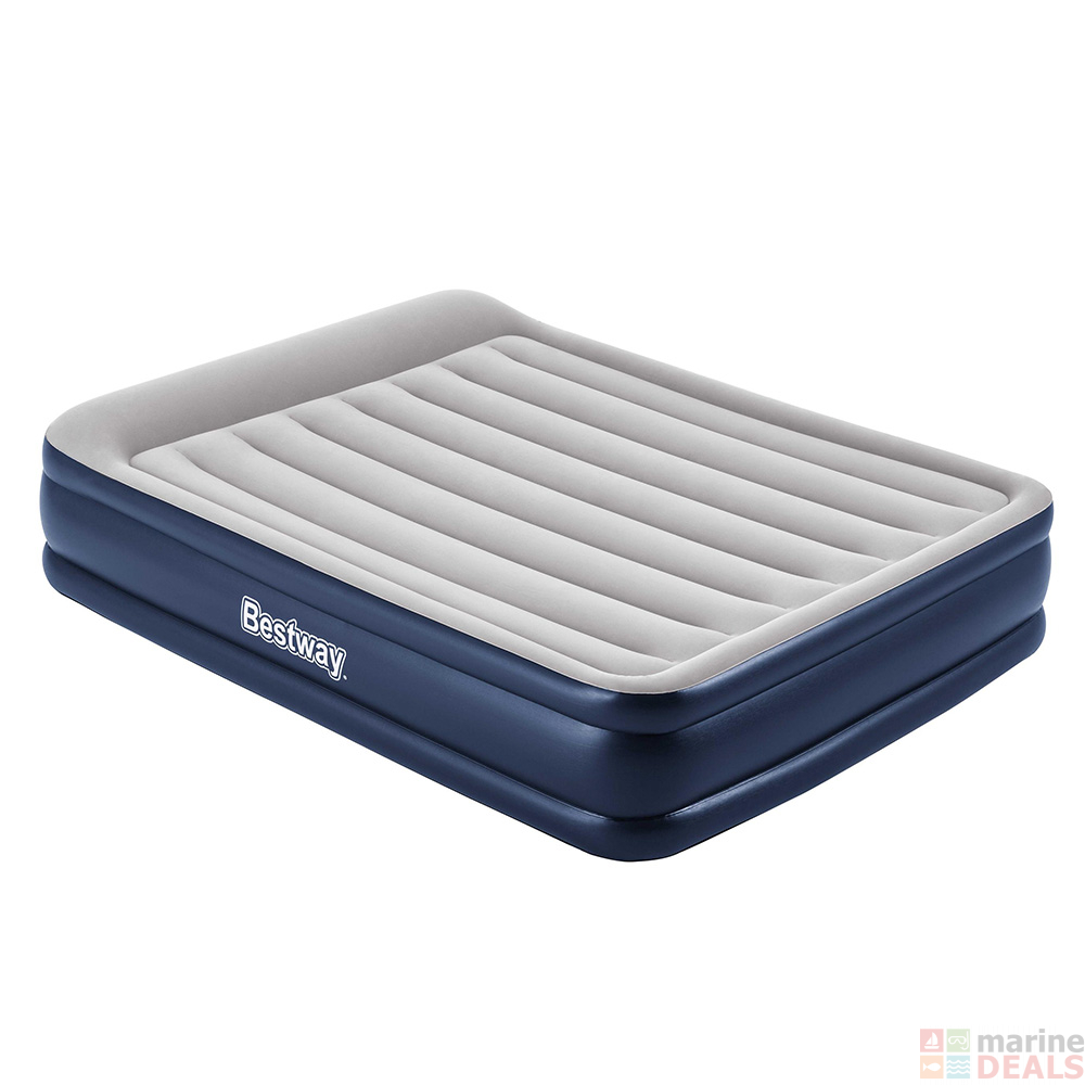Buy Bestway Tritech Queen Airbed with Builtin AC Pump White online at MarineDeals.co.nz