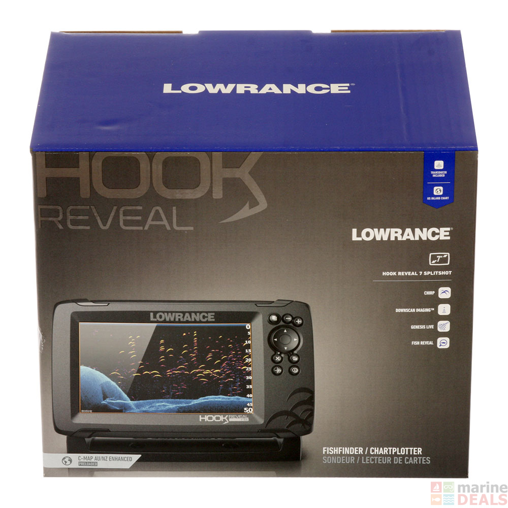 Buy Lowrance Hook Reveal 7 Gps Fishfinder Nz Au With Splitshot Transducer Online At Marine Deals Co Nz
