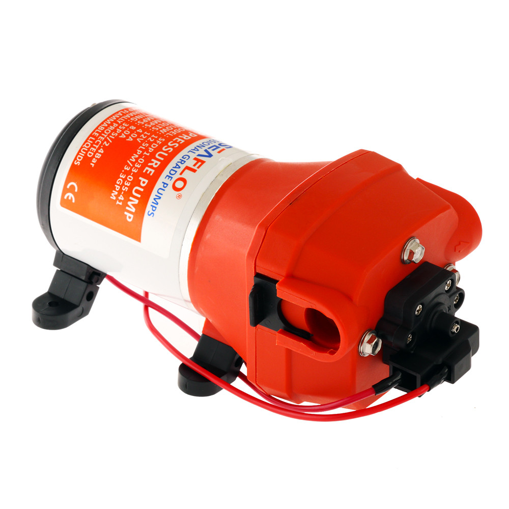Seaflo 24V Diaphragm Pump - 100 PSI, Self-Priming, 1.3 GPM, 3/8" Ports, Runs Dry Safely