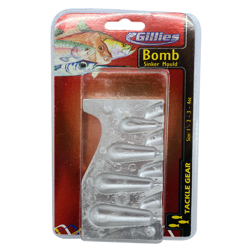 Buy Gillies Combo Bomb Sinker Mould online at MarineDeals.co.nz