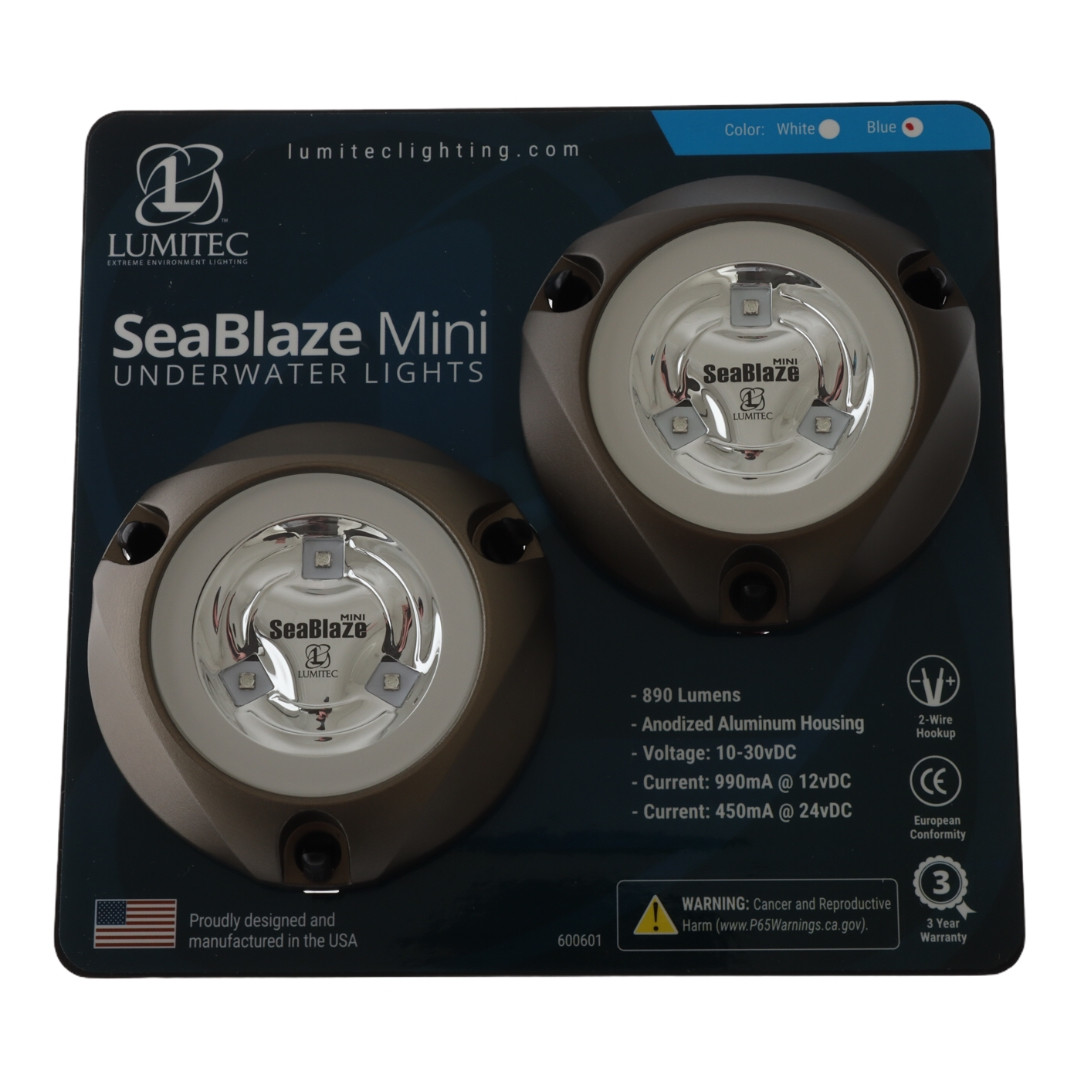 Buy Lumitec SeaBlaze Mini 3 LED Underwater Light Twin Pack Blue 12w
