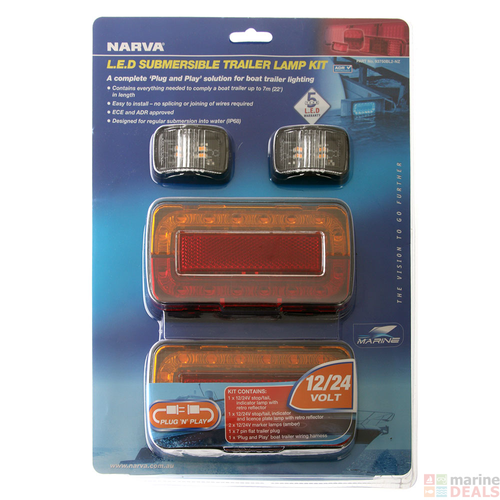 Buy NARVA Model 37 LED Plug and Play Submersible Trailer Lamp Kit Multi