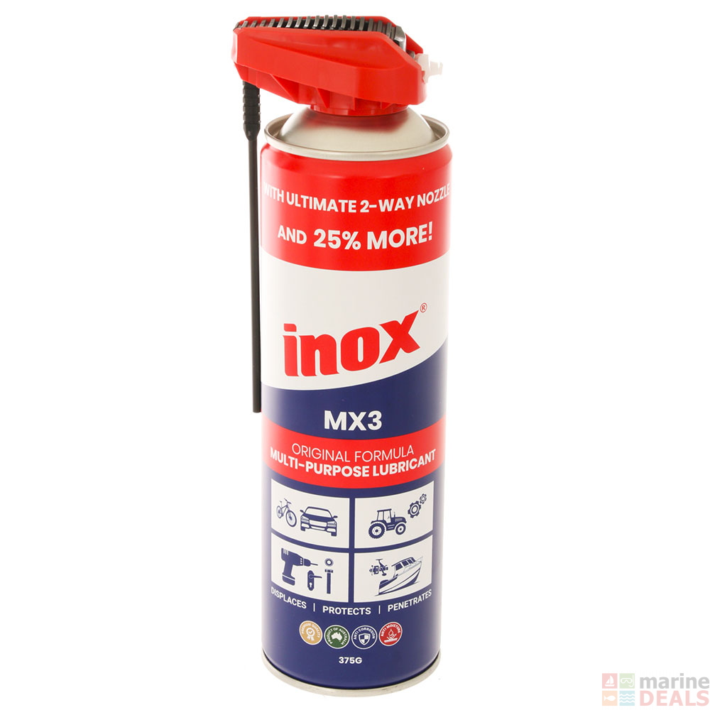 Buy Inox MX3 Original Formula Lubricant Aerosol Spray with 2Way Nozzle 375g online at Marine