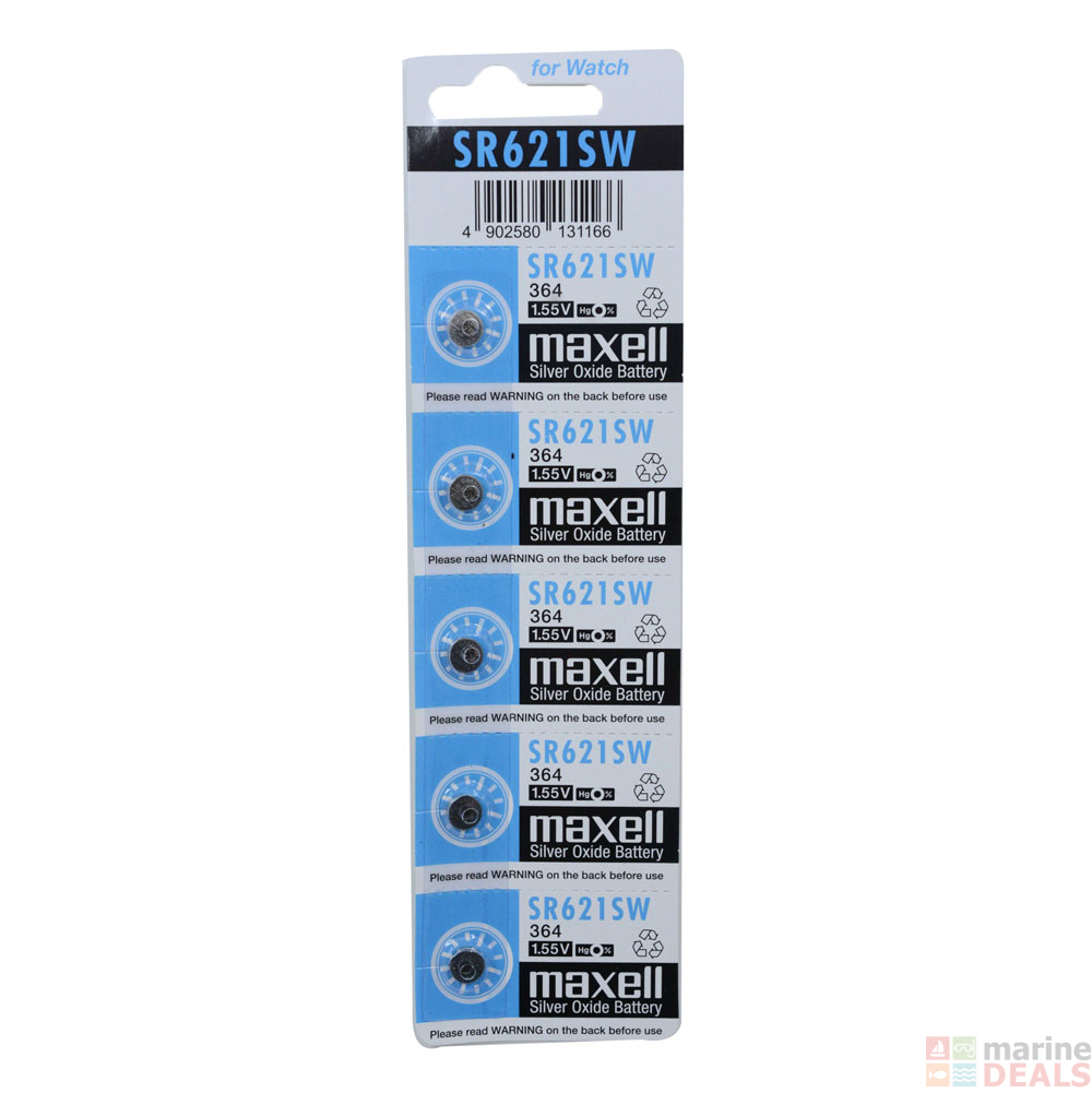 Buy Maxell SR621SW Silver Oxide Button Cell Battery 5Pack online at