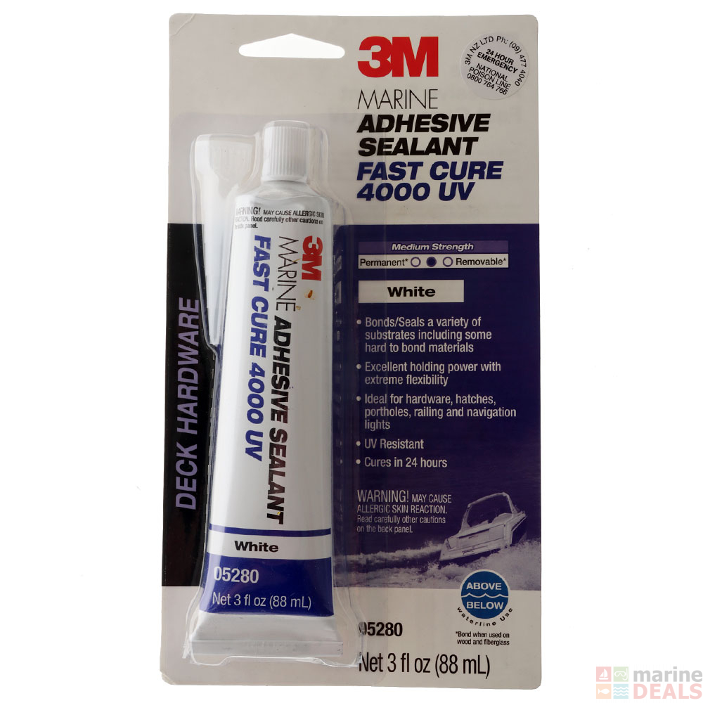 Buy 3M Marine Adhesive Sealant 4000 UV 88ml Tube online at MarineDeals.co.nz