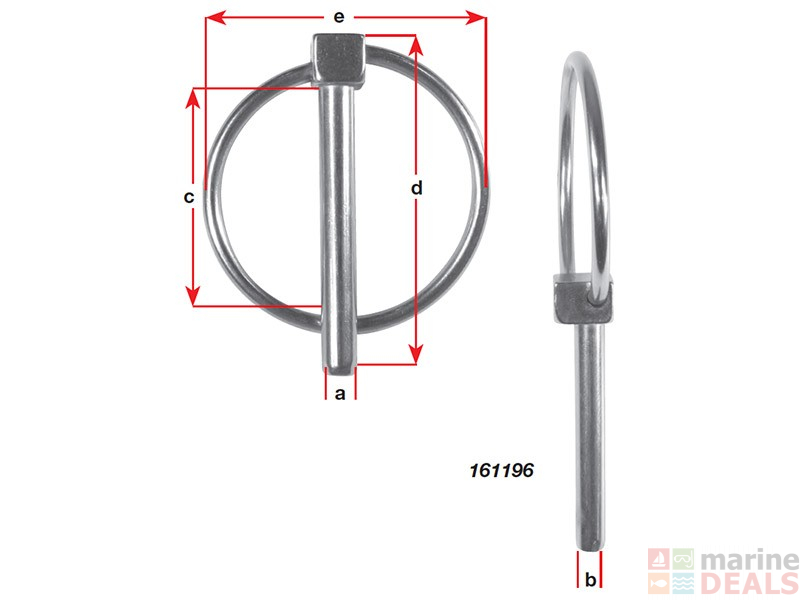 Stainless Steel Lynch Pins Fasteners Yacht / Deck Fittings Boating