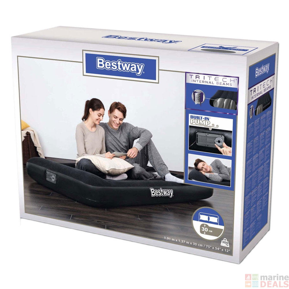 Buy Bestway Tritech Double Airbed with Builtin AC Pump online at MarineDeals.co.nz