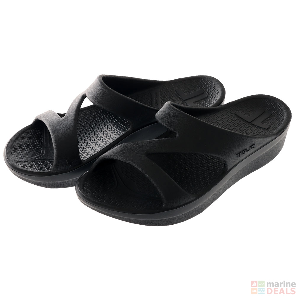 Buy Telic Z-Strap Comfort Sandals Midnight Black Womens US11 online at ...