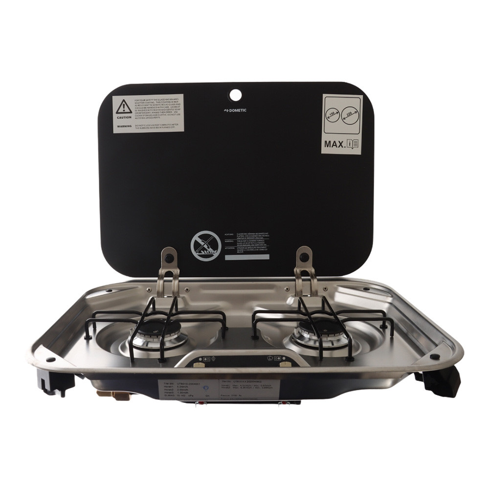 Buy Dometic 2 Burner Gas Stove with Glass Lid online at MarineDeals.co.nz