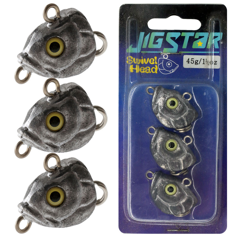 Buy Jig Star Monster Swivel Jig Heads Qty 3 45g online at MarineDeals