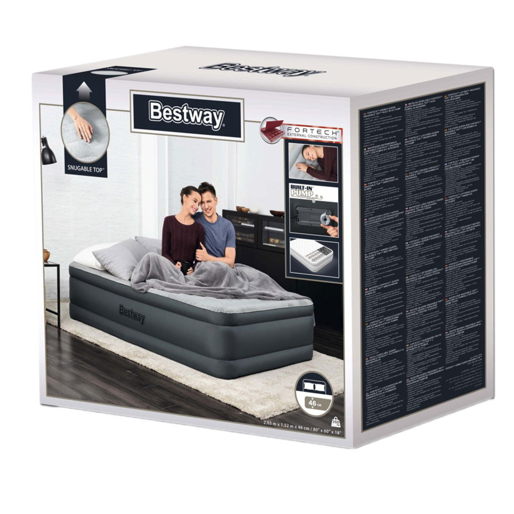 Buy Bestway Fortech Snuggable Top Queen Airbed with BuiltIn AC Pump