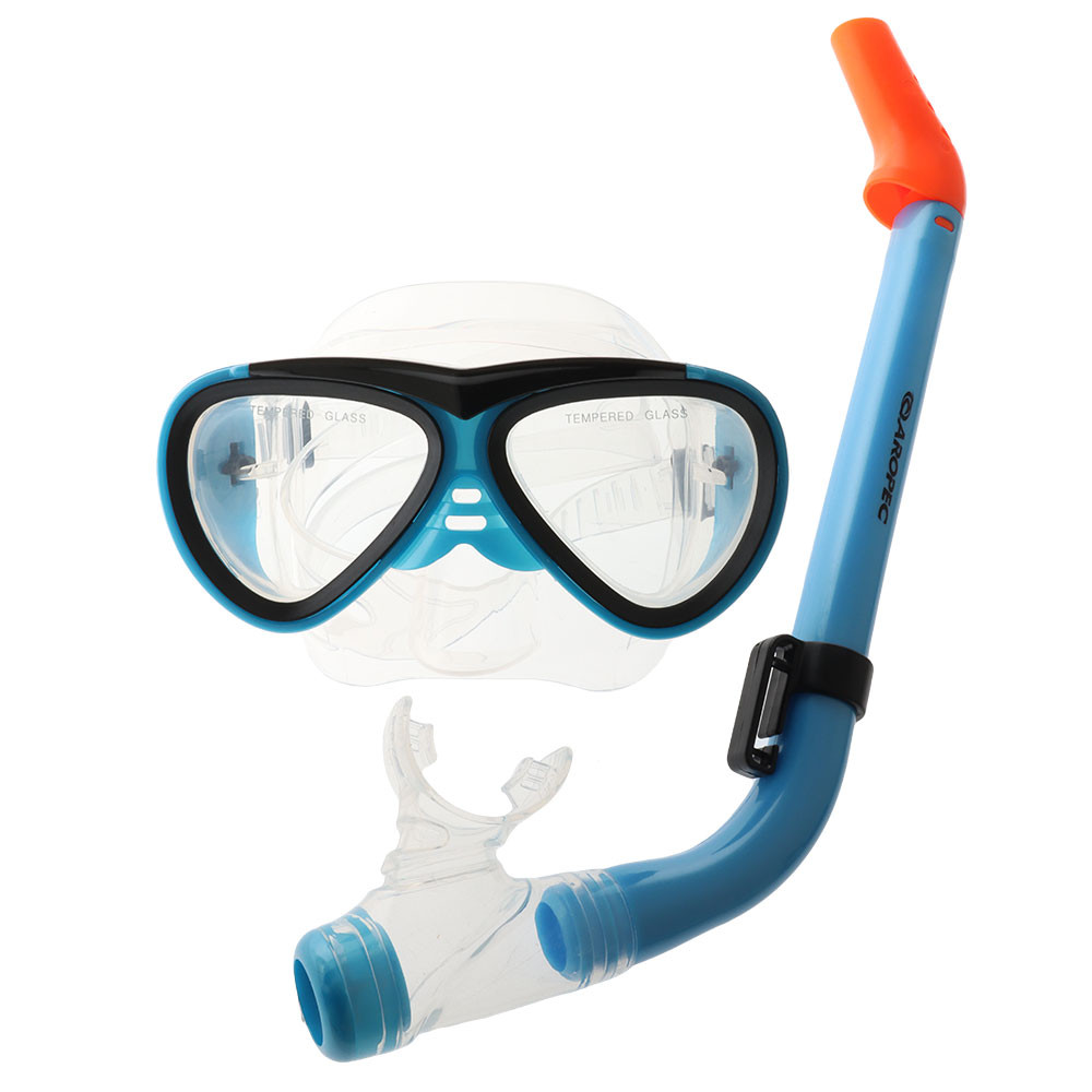 Buy Aropec Kids Silicone Mask and Snorkel Set Blue online at Marine