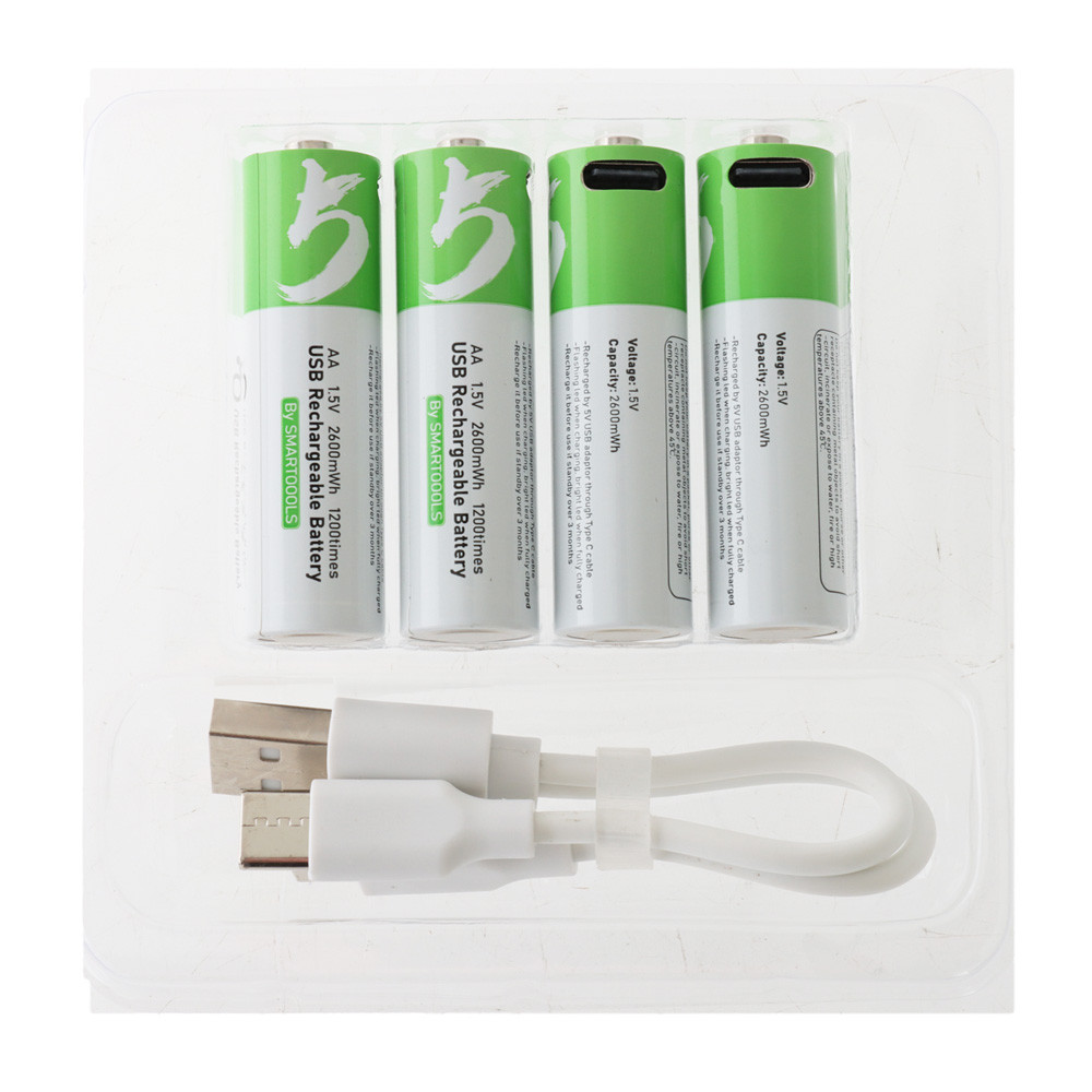Buy USB Rechargeable AA Lithium Battery 1.5V 4Pack online at Marine