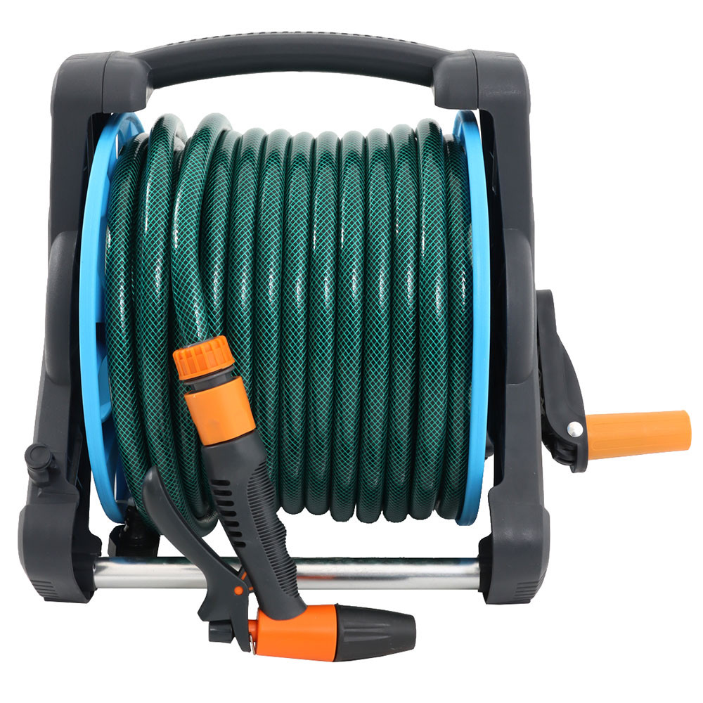 Buy Reinforced Flexible Garden Hose 40m with Hand Reel and Trigger