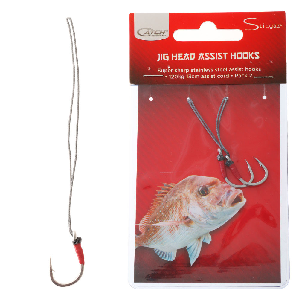Buy Catch Stainless Steel Jig Head Assist Hook 3/0 Qty 2 online at