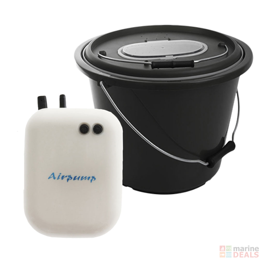 Buy Portable Live Bait Bucket with Aerator online at MarineDeals.co.nz