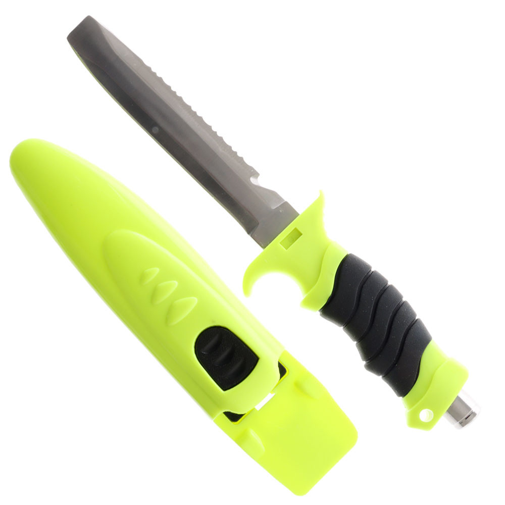 Buy HiVis Paua Dive Knife with Sheath online at MarineDeals.co.nz