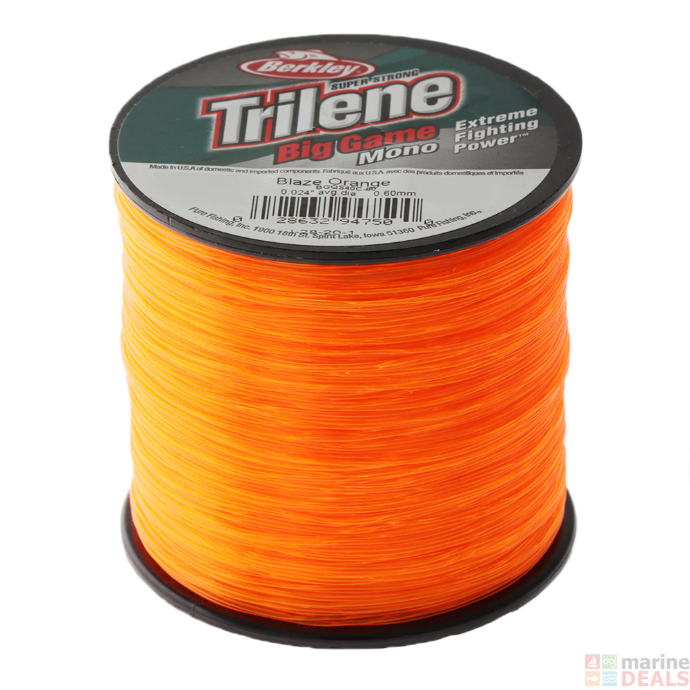 Buy Berkley Trilene Big Game Monofilament Line Blaze Orange 40lb 338m