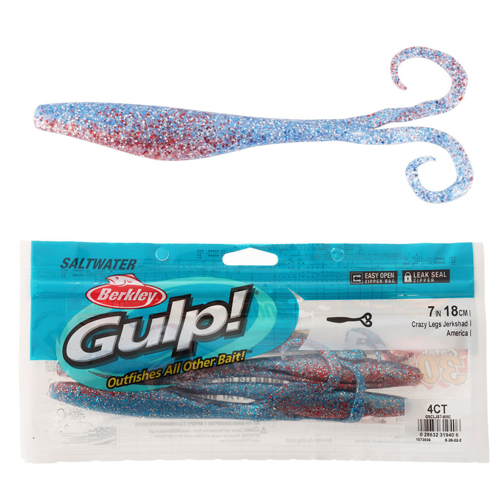 Berkley Gulp! Saltwater Jerk Shad 6 Inch Fishing Lure - Chartreuse Color, Soft Bait For Saltwater