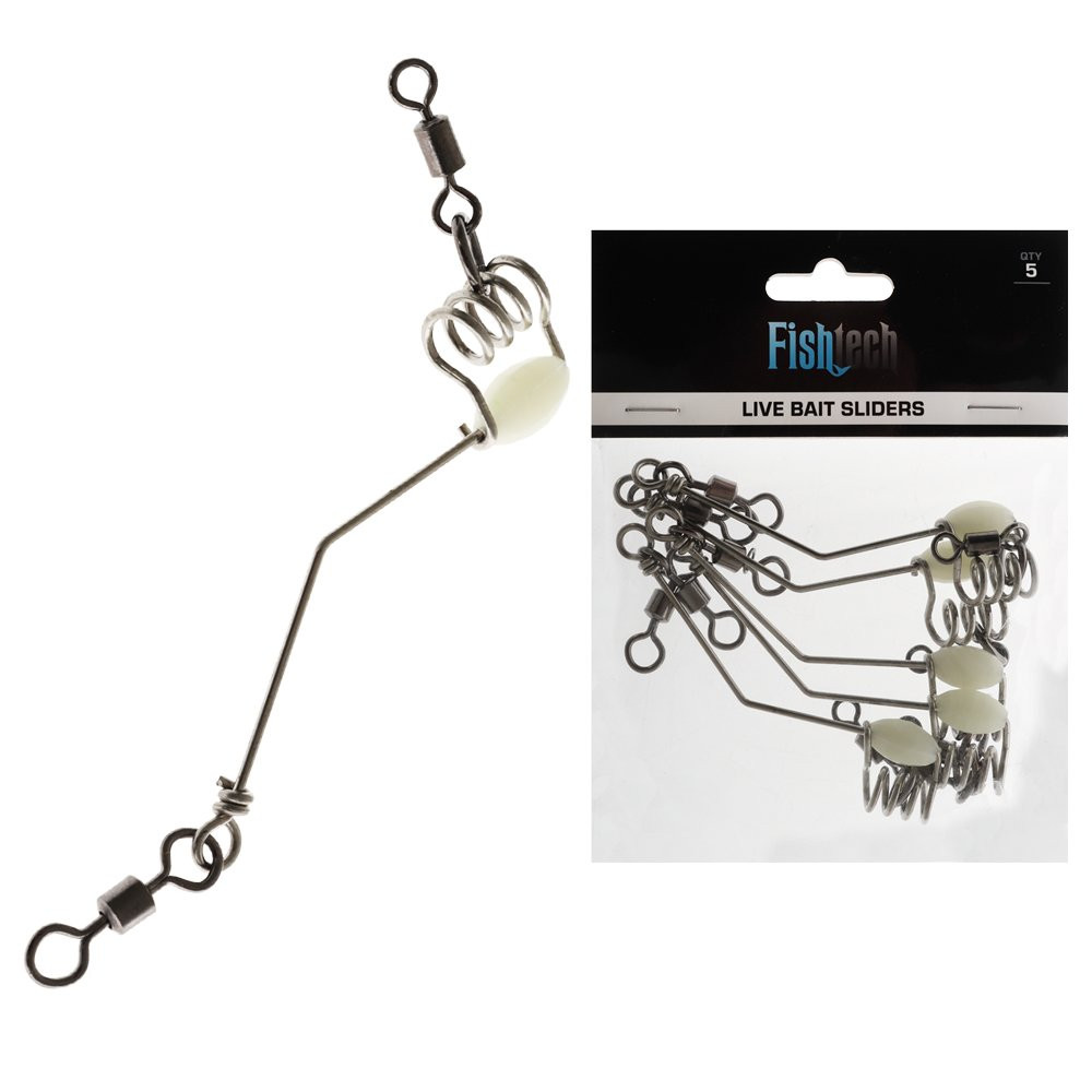 Buy Fishtech Live Bait Sliders Qty 5 online at MarineDeals.co.nz
