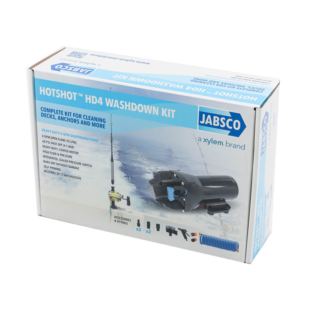Pompa Di Lavaggio Jabsco HotShot HD4 - 12V, 4 GPM, 60 PSI, Con Tubo 25 Piedi - Foto 11