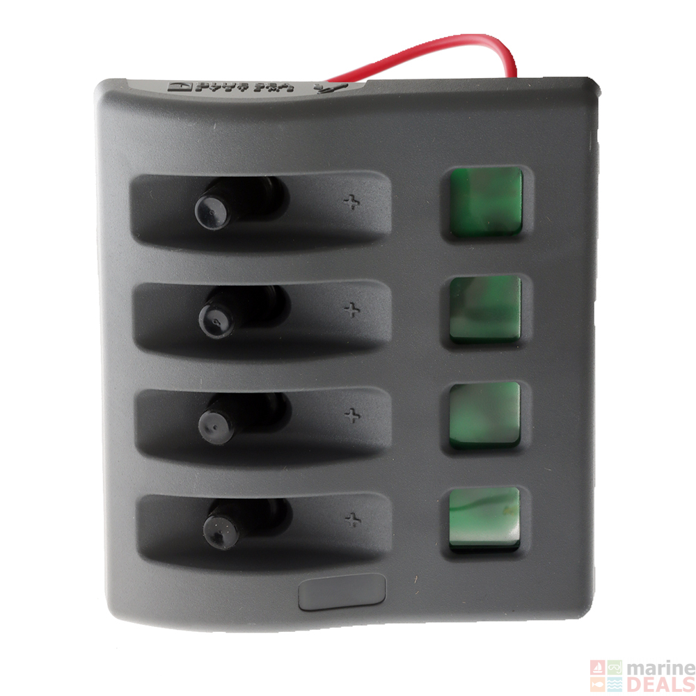 Blue Sea WeatherDeck Waterproof Panel Switch Only Panel 2 Position Gray