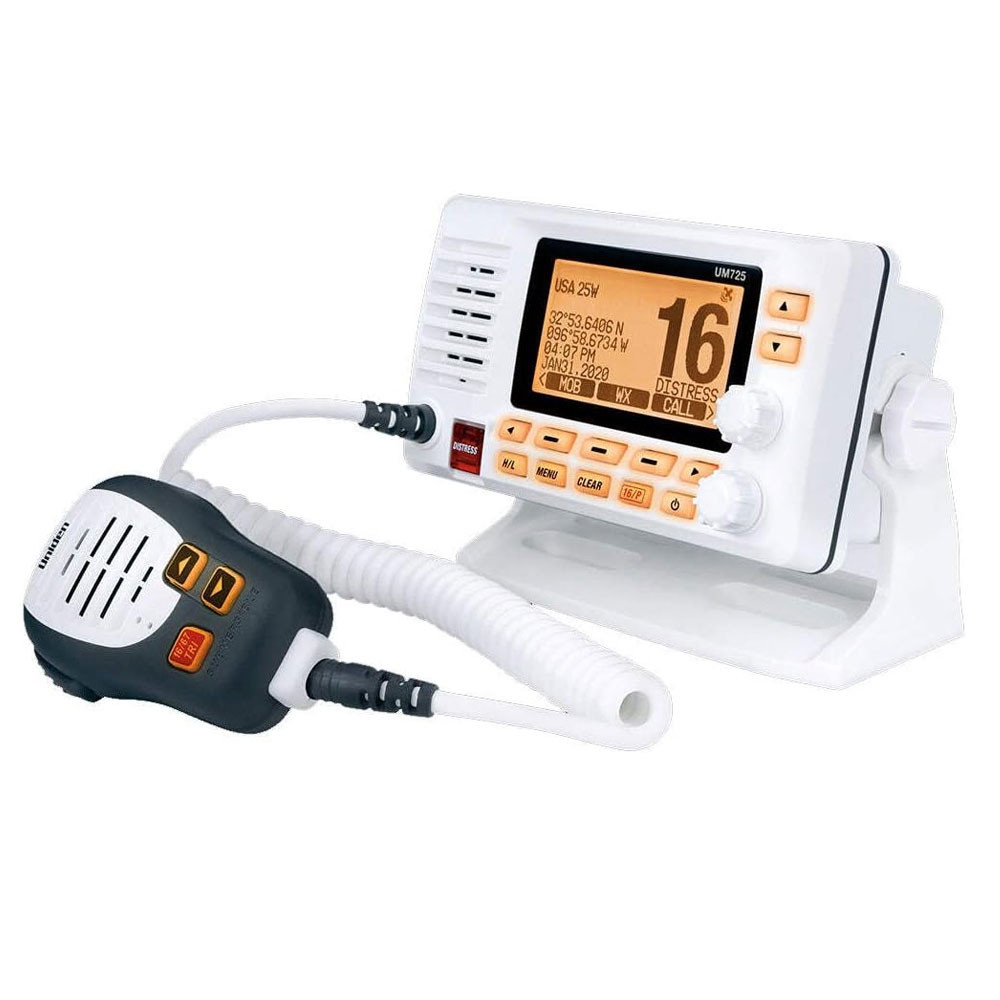 Uniden UM725 Fixed Mount VHF w/GPS & Bluetooth - White