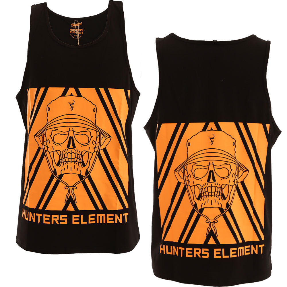 Buy Hunters Element Boonie Vis Mens Singlet Black/Fluoro Orange online ...
