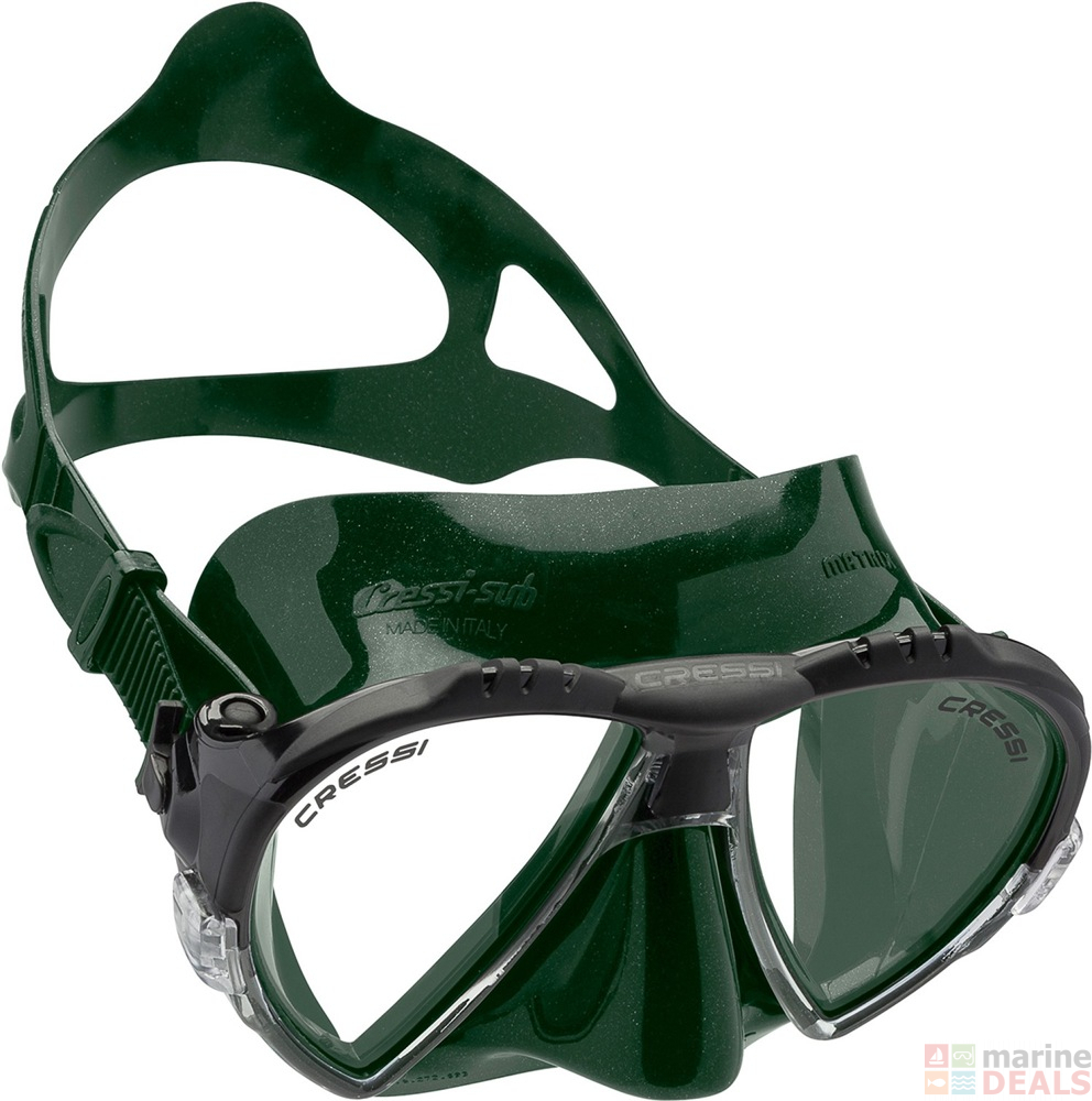 Buy Cressi Matrix Dive Mask Green/Black online at MarineDeals.co.nz