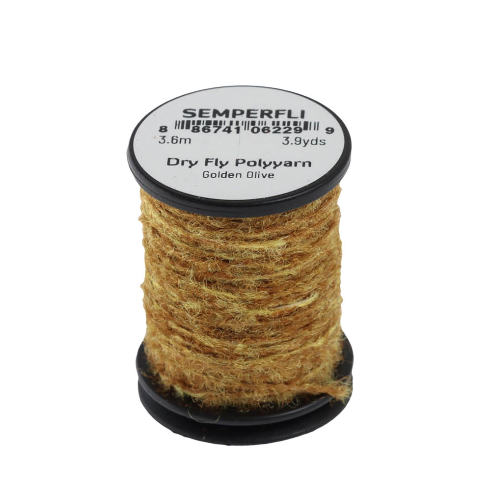 Semperfli Poly Yarn Dry Fly Golden Olive Yarn Fly Tying Supplies