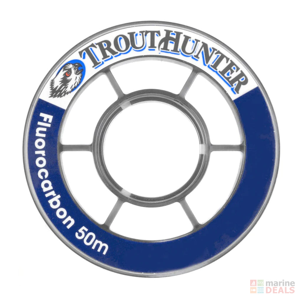 Buy TroutHunter Fluorocarbon Tippet 50m online at MarineDeals.co.nz