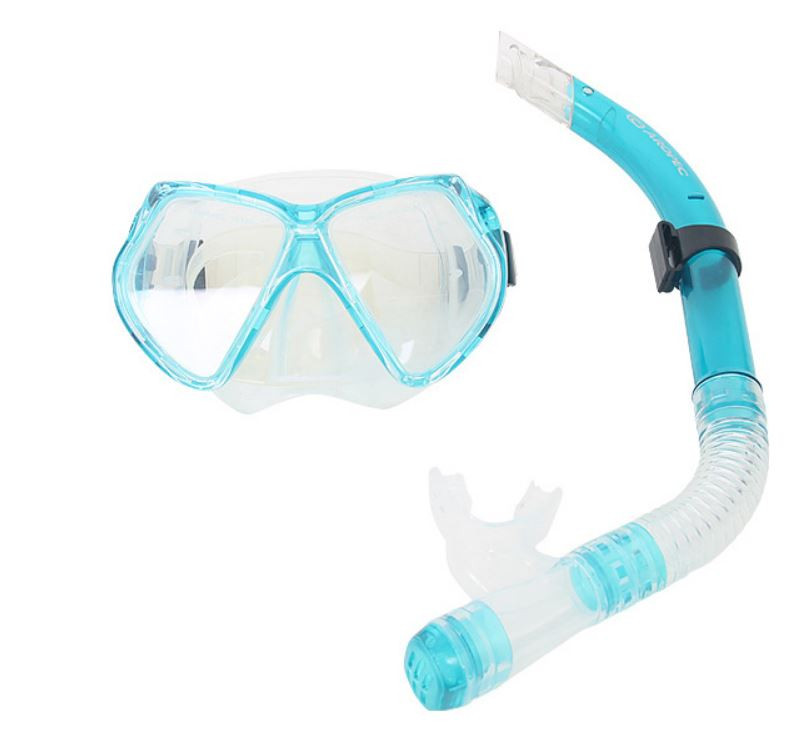 Buy Aropec Premium Silicone Mask and Snorkel Set Aqua Blue online at