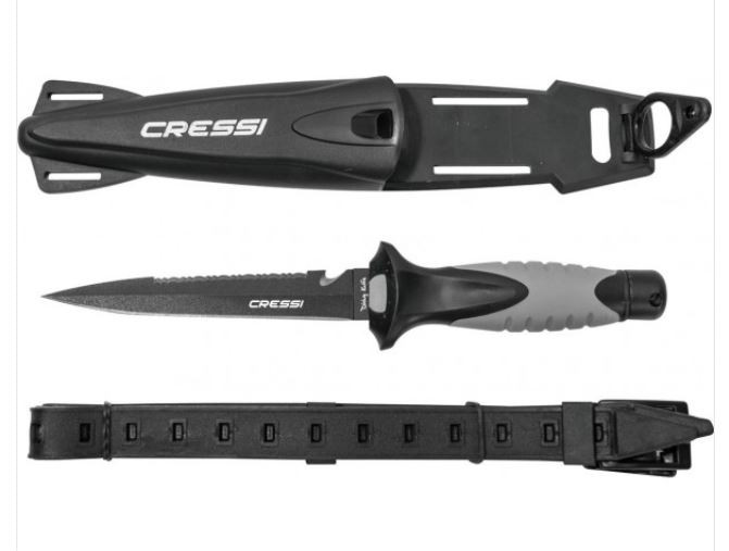 Buy Cressi Finisher Spearfishing Dive Knife 26cm online at MarineDeals.co.nz