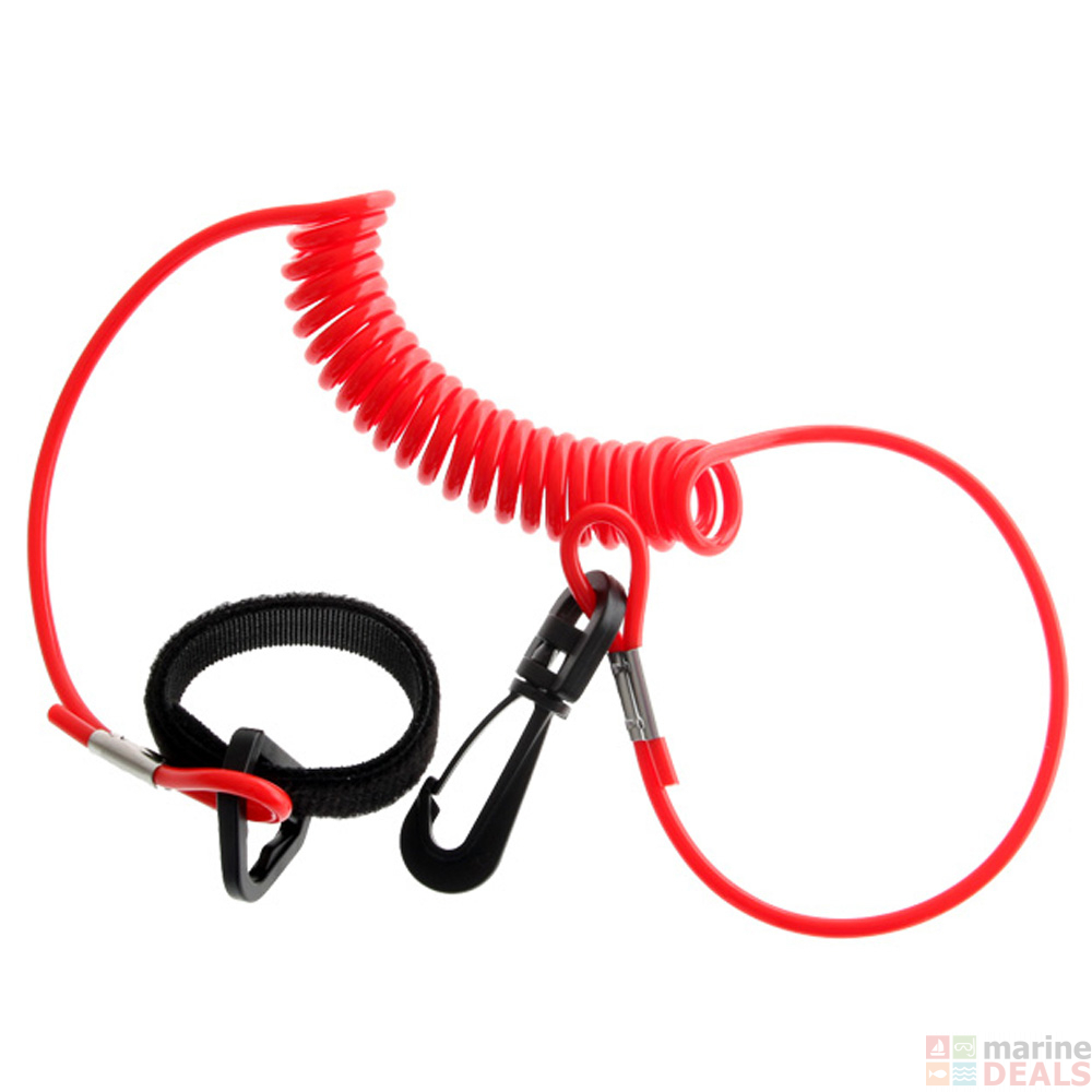 Buy Coiled Kayak Paddle and Rod Leash 1.38m online at MarineDeals.co.nz