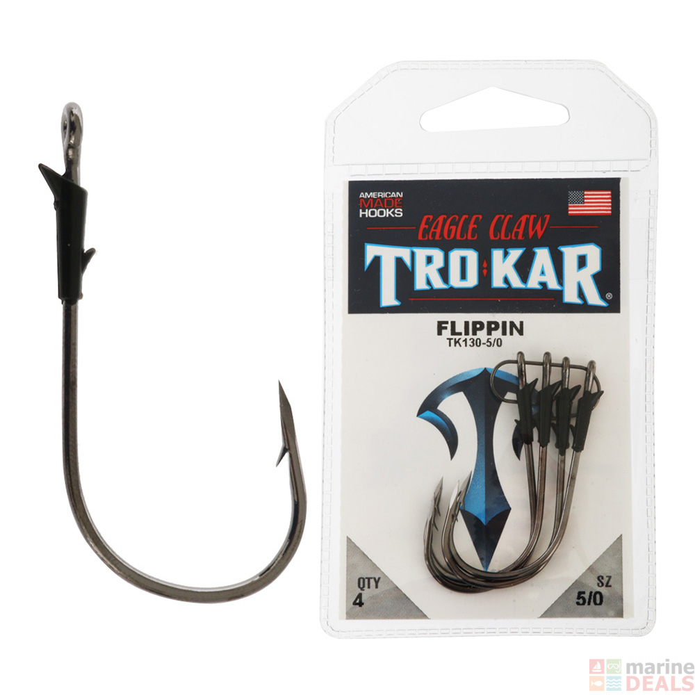 Buy TroKar TK130 Flippin Softbait Hook 5/0 Qty 4 online at Marine-Deals ...