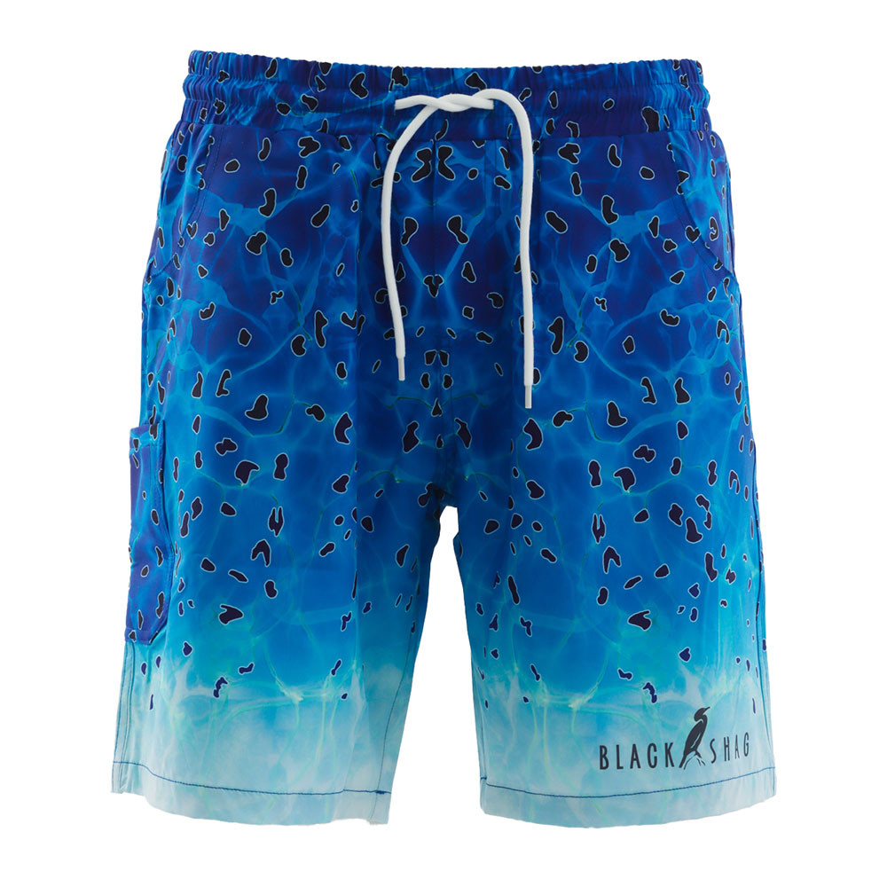 Buy Black Shag QuickDry Stretch Mens Board Shorts Ocean Blue online at