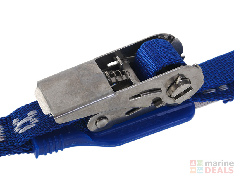Buy Aerofast Transom Stainless Steel Ratchet Tiedowns 500kg Pair Online At Marine Deals Co Nz
