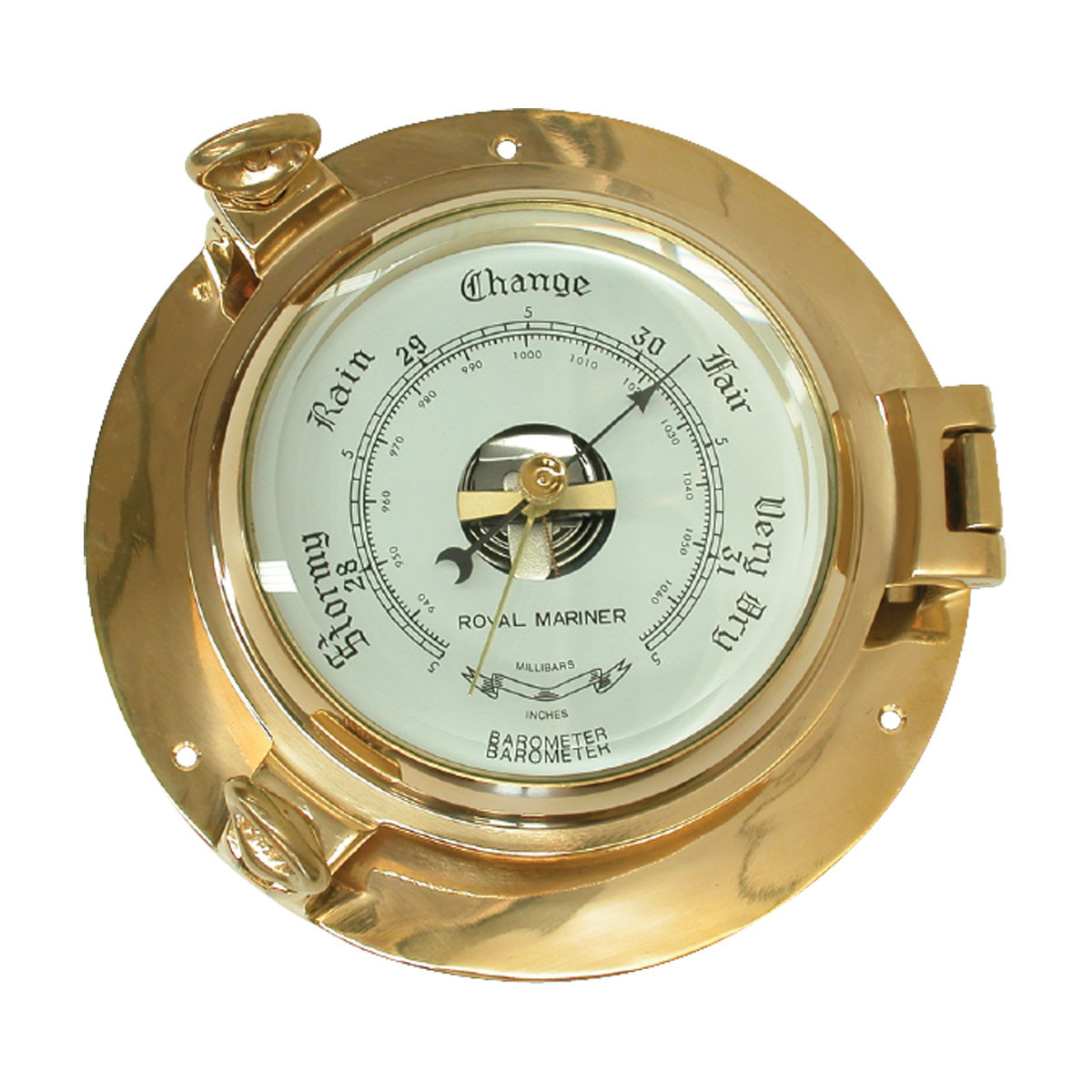Buy Marine Town Brass Barometer Porthole 186mm Base online at Marine