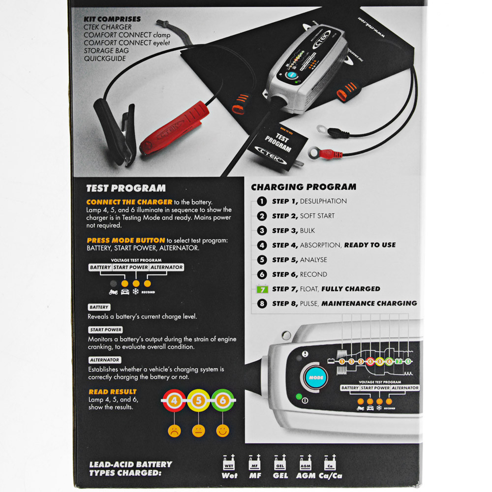Buy CTEK MXS 5.0 Test and Charge 8Stage Battery Charger online at MarineDeals.co.nz