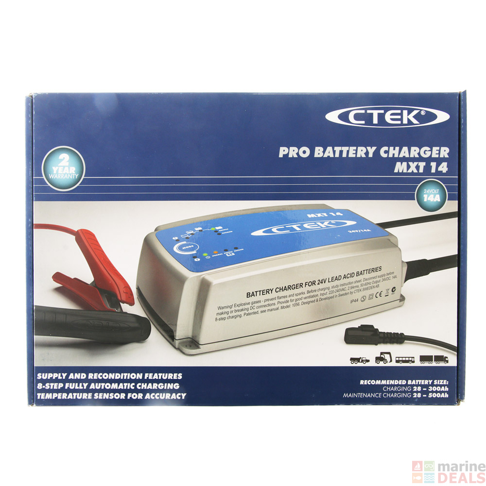 Buy CTEK MXT 14 24V 14A 8-Stage Battery Charger online at Marine-Deals ...