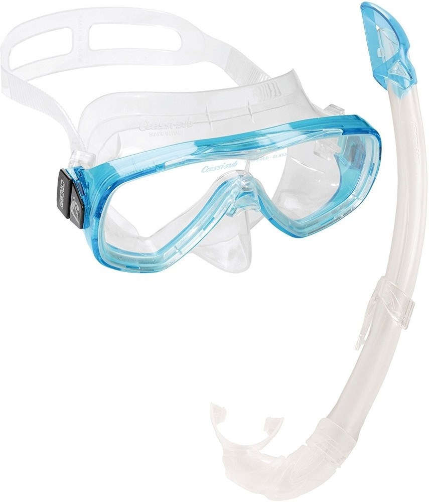 Buy Cressi Onda Mare Mask and Snorkel Set Clear/Aquamarine online at