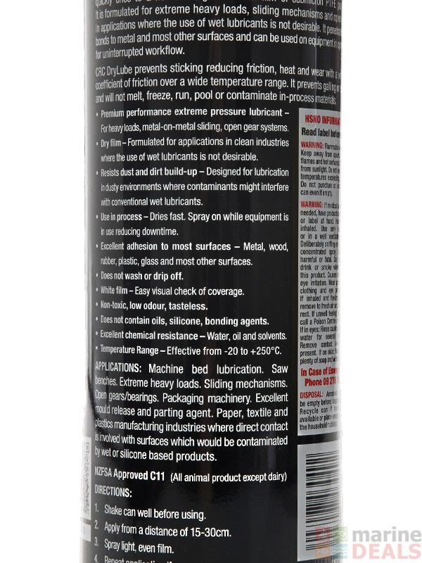 Buy CRC Fast Action Dry Lube with PTFE Spray 500ml online at Marine ...